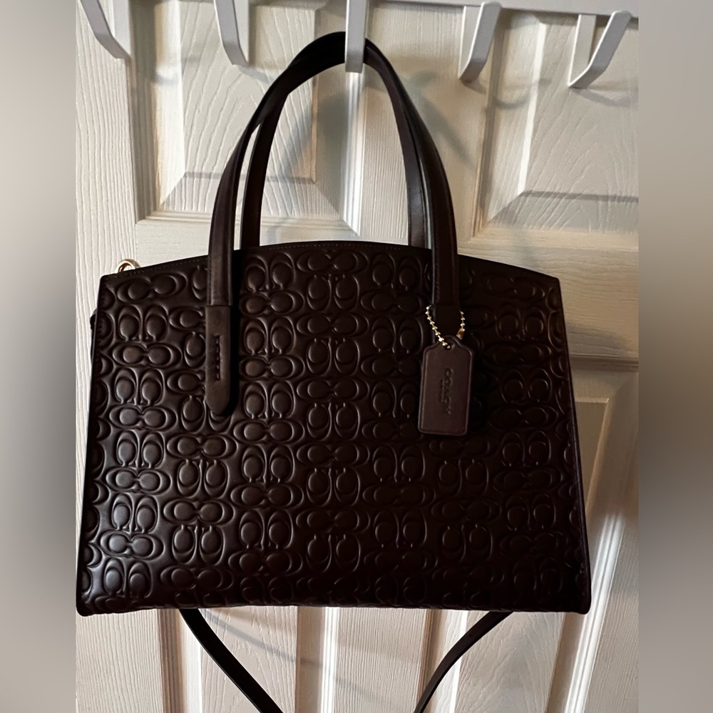 Coach Charlie Carryall Satchel Handbag Oxblood